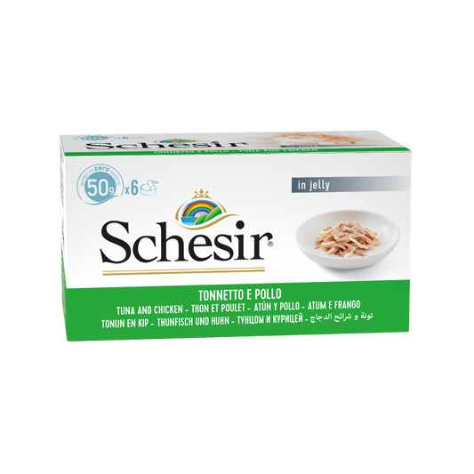 Schesir Tuna with Chicken Fillets in Jelly Multipack 50g x 6