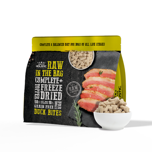 Absolute Holistic Raw in the Bag Complete Freeze Dried Dog Food - Duck Bites - 14oz