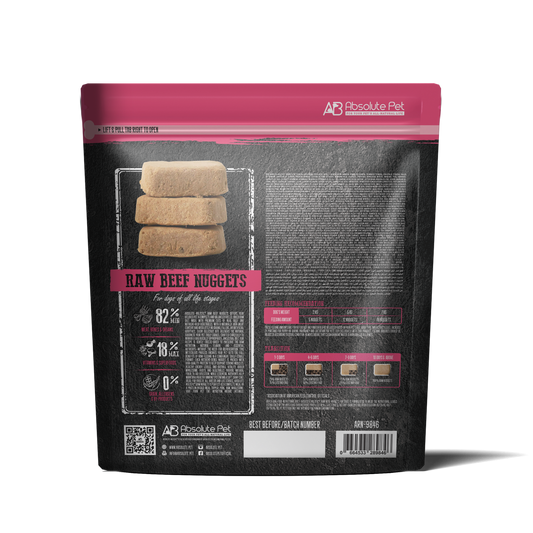 Absolute Holistic Complete & Balanced Freeze Dried Raw Nuggets Dog Food - Beef (14oz)