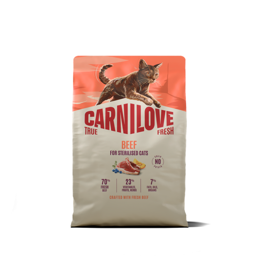 Carnilove True Fresh Cat Dry Beef For Sterilised Adult All Breeds