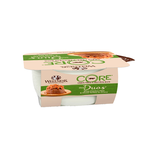 Wellness Core Divine Duos Chicken Pate & Diced Turkey Wet Cat Food 2.8oz