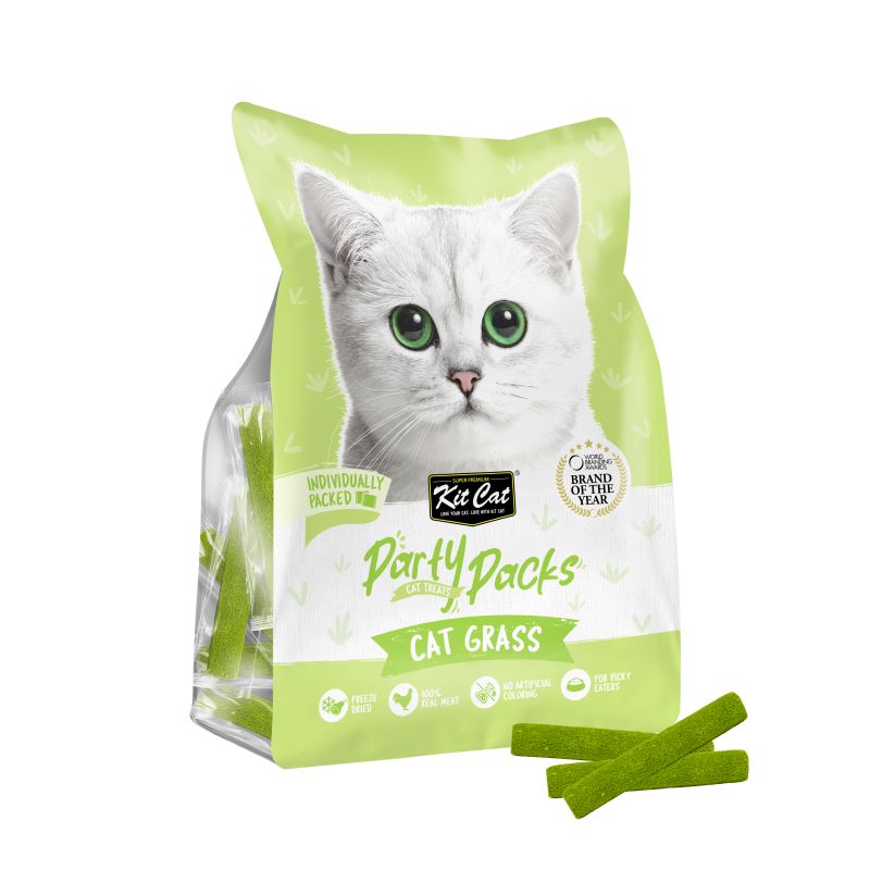 Kit Cat Party Packs Freeze Dried Treats for Cats - Cat Grass