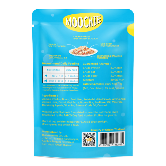Moochie Healthy Growth Puppy Chicken with Carrot, Gojiberry & Brown Rice - 85g