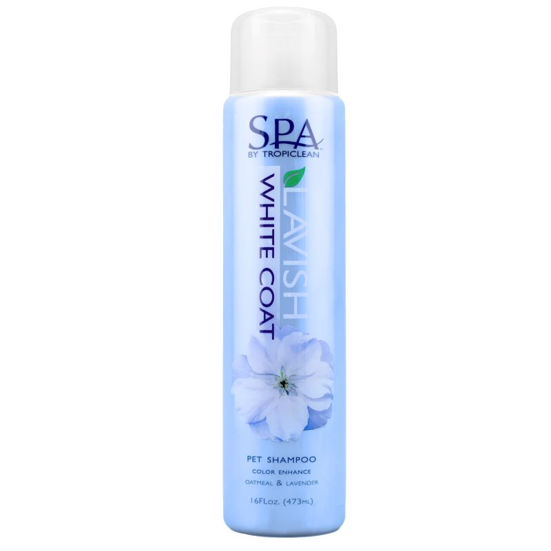 Tropiclean Spa Lavish White Coat Color Enhance Pet Shampoo 16oz