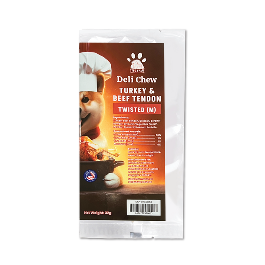 SingAPaw Deli Chew Turkey & Beef Tendon Twisted