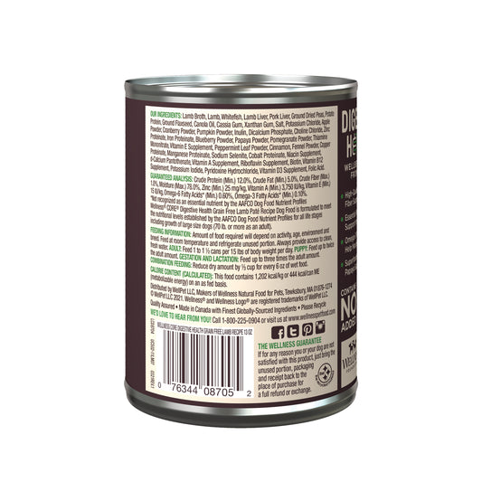 Wellness Core Digestive Health Pate Lamb Wet Dog Food 13oz