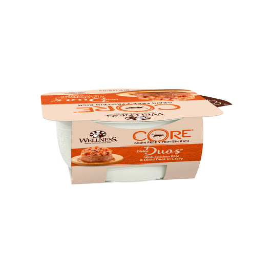 Wellness Core Divine Duos Chicken Pate & Diced Duck Wet Cat Food 2.8oz