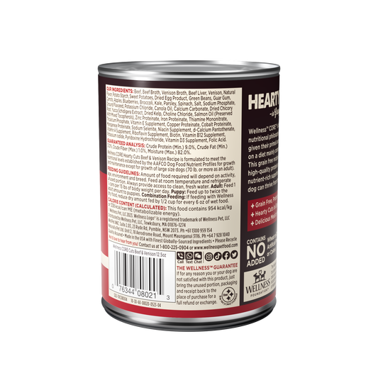 Wellness Core Grain-free Hearty Cuts In Gravy Gravy Beef & Venison Wet Dog Food 12.5oz