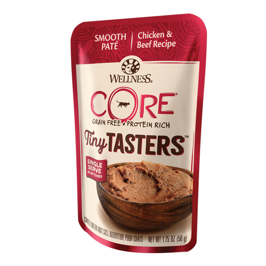 Wellness Core Tiny Tasters Pate Chicken & Beef Recipe Wet Cat Food 1.75oz