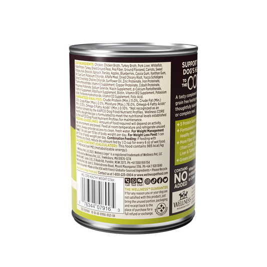 Wellness Core Weight Management Formula Wet Dog Food 12.5oz