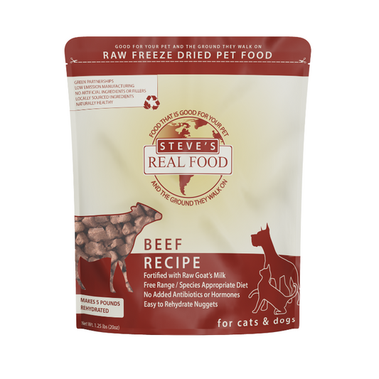 Steve's Real Food Freeze Dried Raw 20oz - Beef