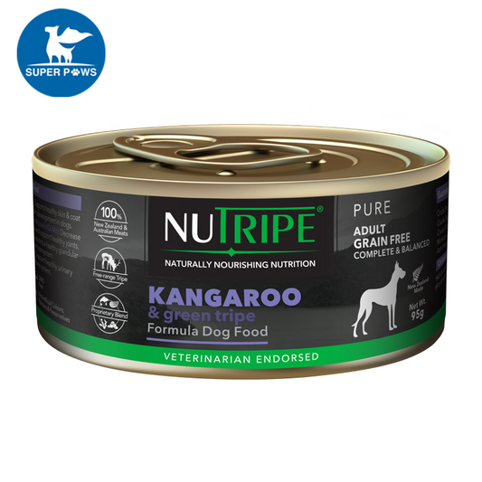 Nutripe Pure Kangaroo & Green Lamb Tripe Canned Dog Food 95g