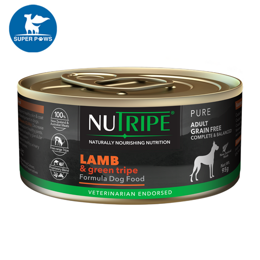 Nutripe Pure Lamb & Green Tripe Canned Dog Food 95g