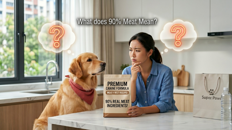 The 90% Meat Mystery: Why Your Dog’s "Meat-First" Kibble is Only 20% Protein