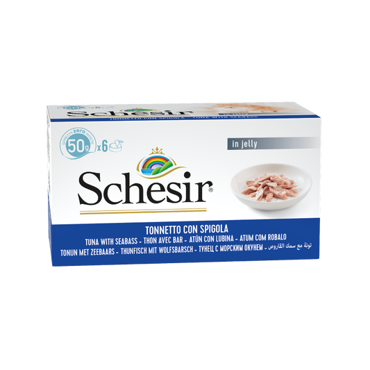 Schesir Tuna with Seabass in jelly Multipack 50g x 6