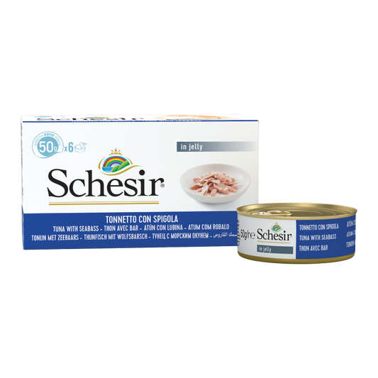 Schesir Tuna with Seabass in jelly Multipack 50g x 6