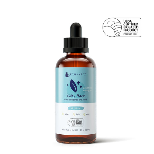 Natural Kitty Ear Cleaner (Leave-in cleanse and relief)