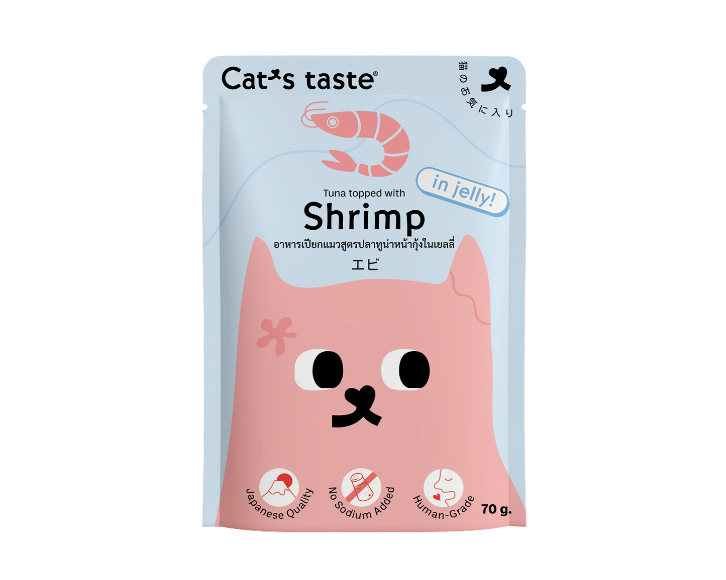 Cat's Taste Tuna Topped With Shrimp In Jelly (Pouch) 70g