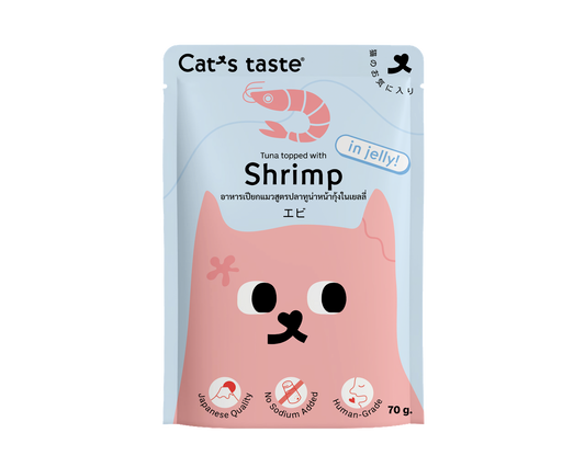 Cat's Taste Tuna Topped With Shrimp In Jelly (Pouch) 70g