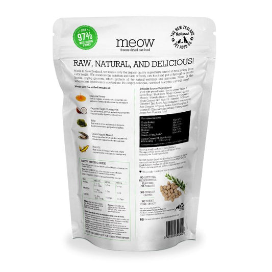 NZ Natural MEOW Freeze Dried Raw Duck Cat Food - 280g