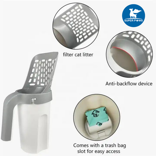 2-in-1 Cat Litter Shovel with Bin