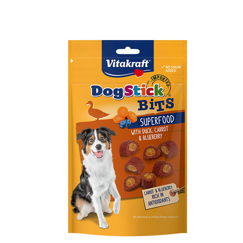 Vitakraft Dog Stick Bits Superfood Duck w Carrot & Blueberry 70g