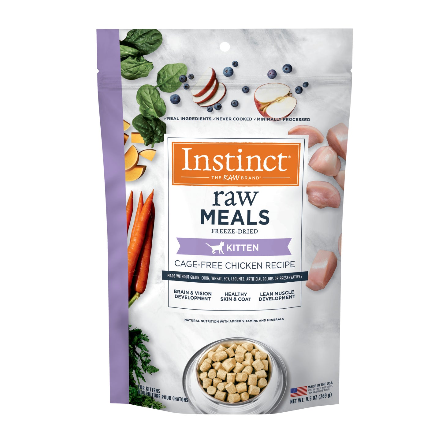 Instinct Freeze-dried Raw Meals Kitten Grain-free Cage-free Chicken Recipe Cat Food