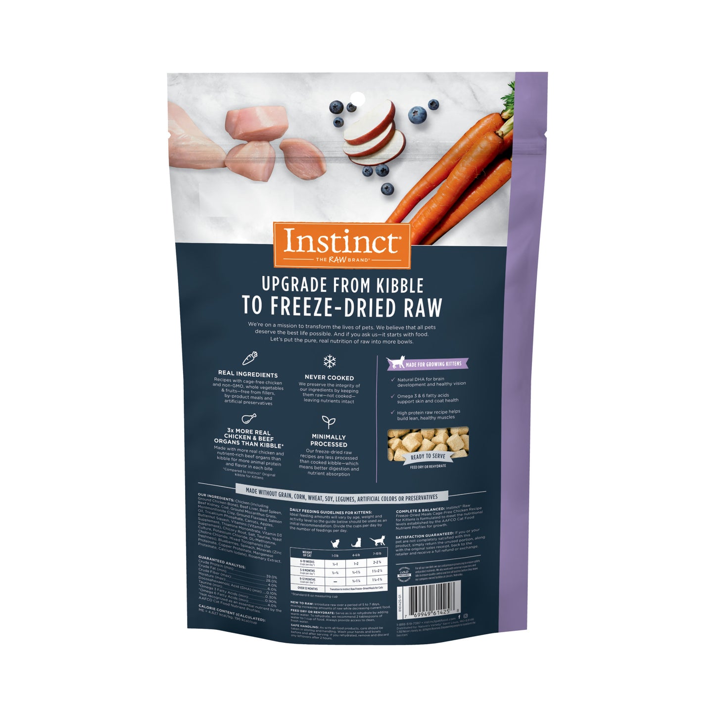 Instinct Freeze-dried Raw Meals Kitten Grain-free Cage-free Chicken Recipe Cat Food