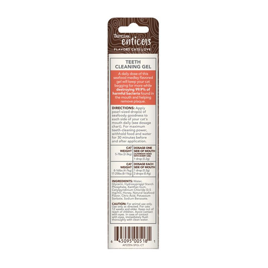 Tropiclean Enticers Seafood Medley Flavor Teeth Cleaning Gel For Cats