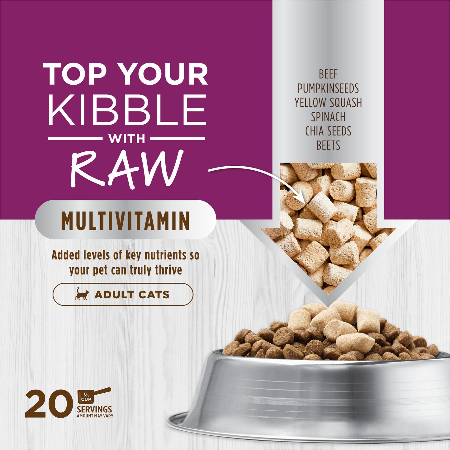 Instinct Freeze-dried Raw Boost Mixers Grain-free Multivitamin For Adult Cats Food Topper