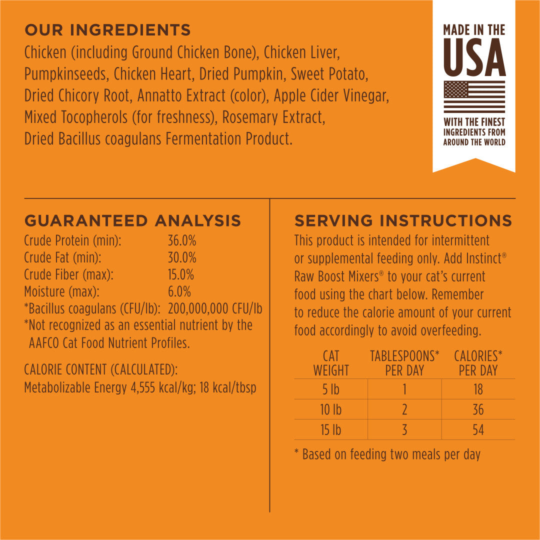 Instinct Freeze-dried Raw Boost Mixers Grain-free Digestive Health Recipe Cat Food Topper