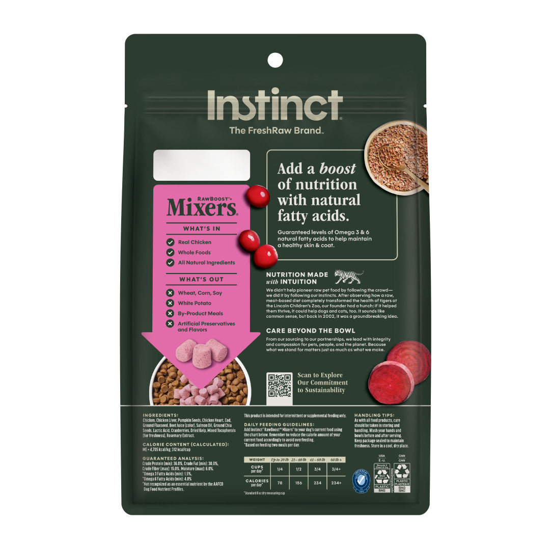 Instinct Freeze-dried Raw Boost Mixers Grain-free Skin & Coat Health Recipe Dog Food Topper