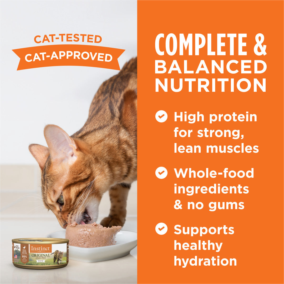 Instinct Original Grain-free Pate Real Duck Recipe Canned Cat Food
