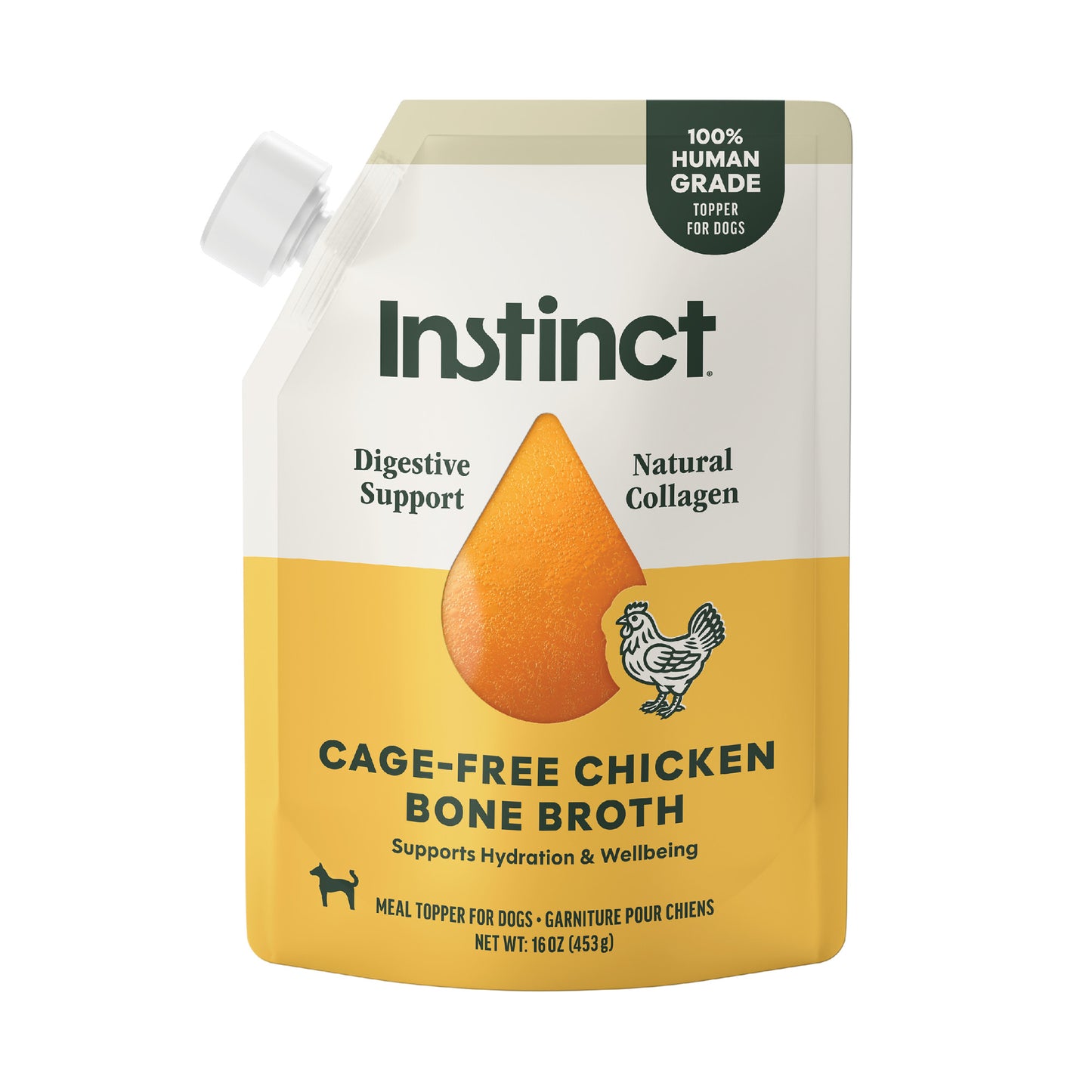Instinct Cage Free Chicken Bone Broth Meal Topper For Dogs