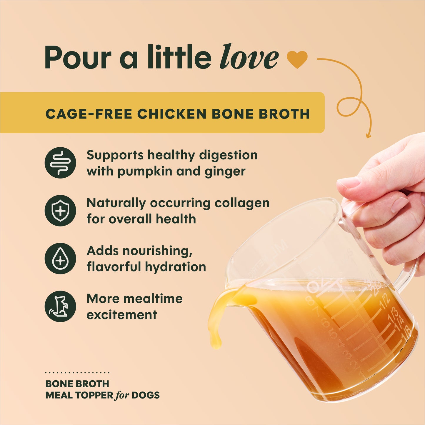 Instinct Cage Free Chicken Bone Broth Meal Topper For Dogs
