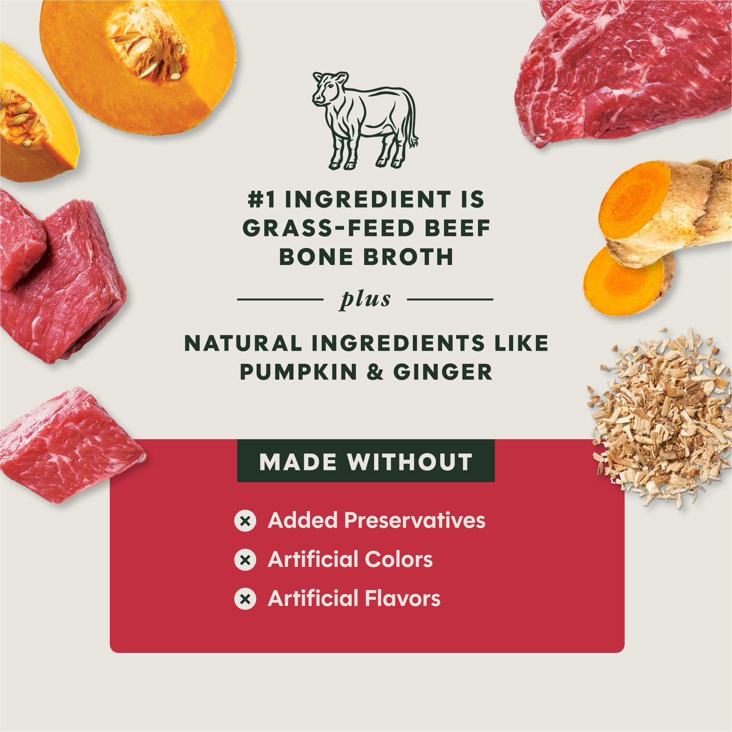 Instinct Grass-fed Beef Bone Broth Meal Topper For Dogs