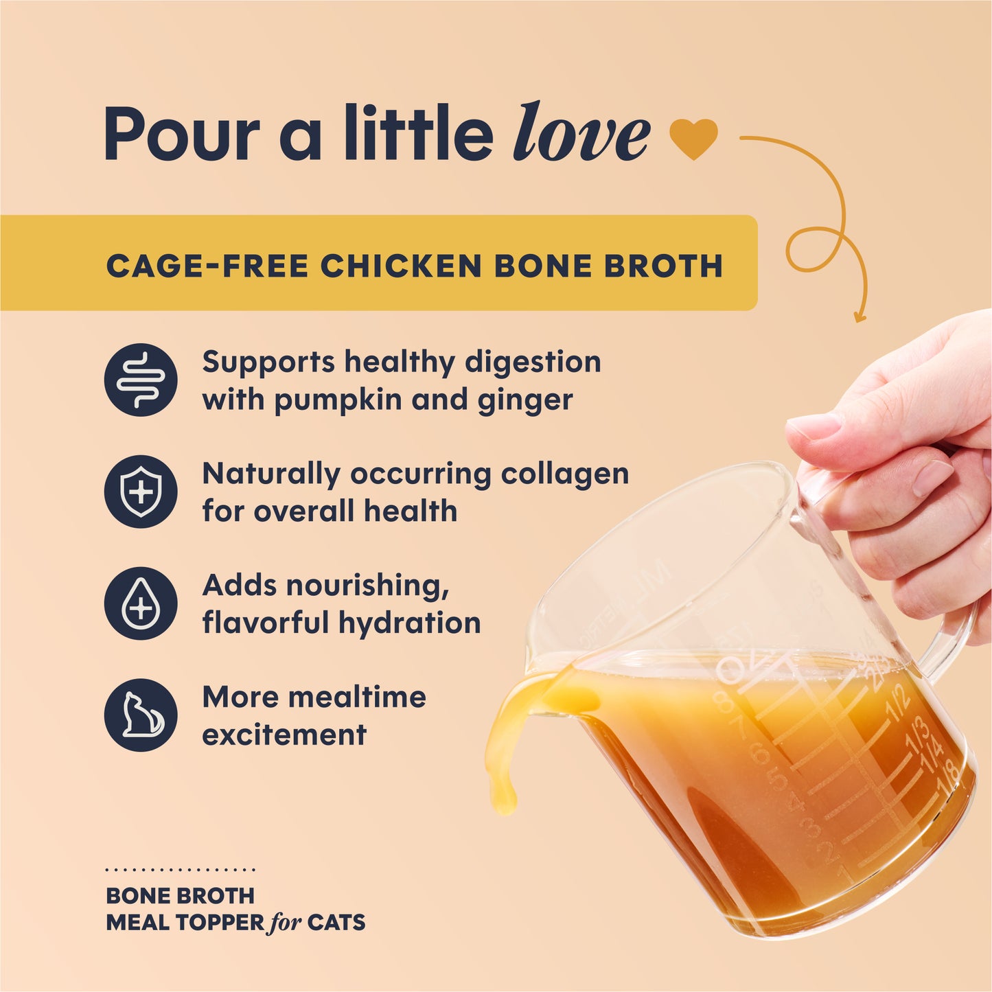 Instinct Cage Free Chicken Bone Broth Meal Topper For Cats