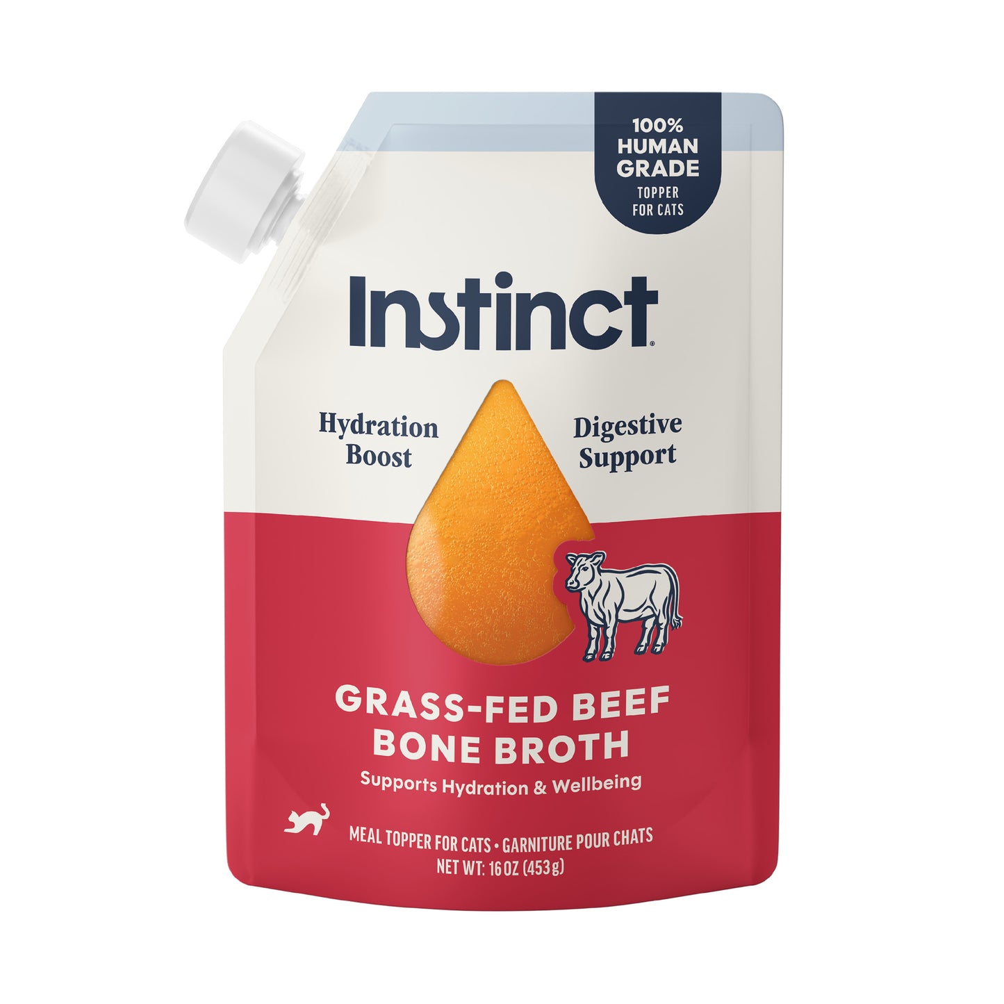 Instinct Grass-fed Beef Bone Broth Meal Topper For Cats