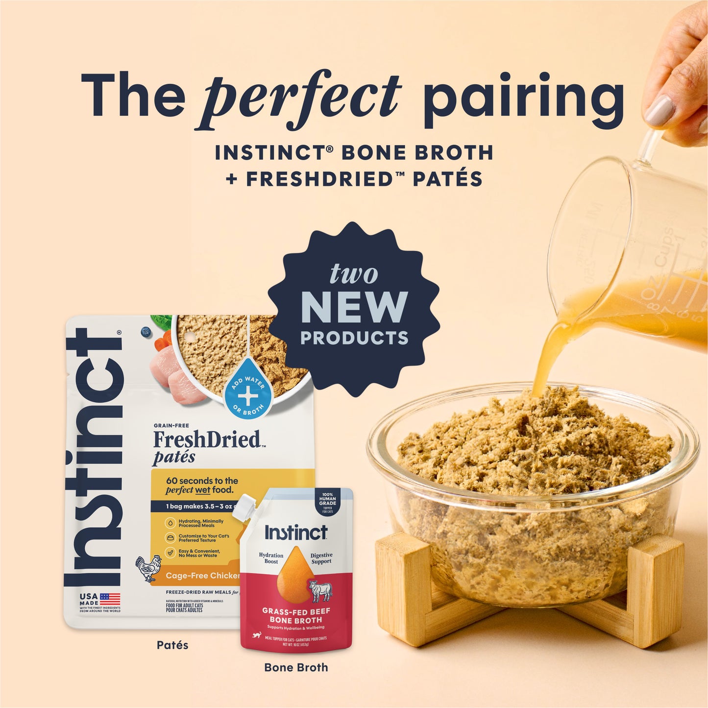 Instinct Grass-fed Beef Bone Broth Meal Topper For Cats