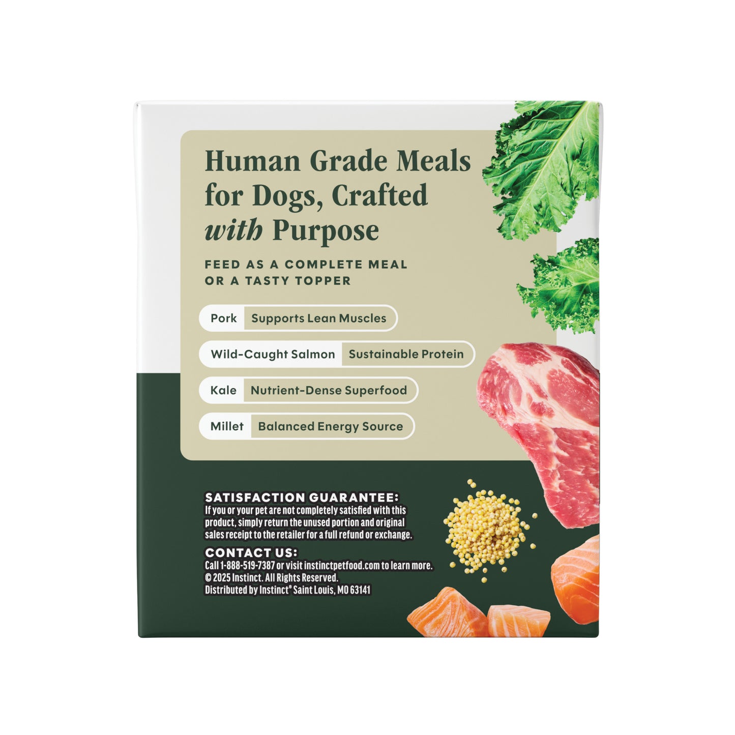 Instinct Freshly Crafted Meals Pork & Wild-caught Salmon Recipe For Adult Dogs