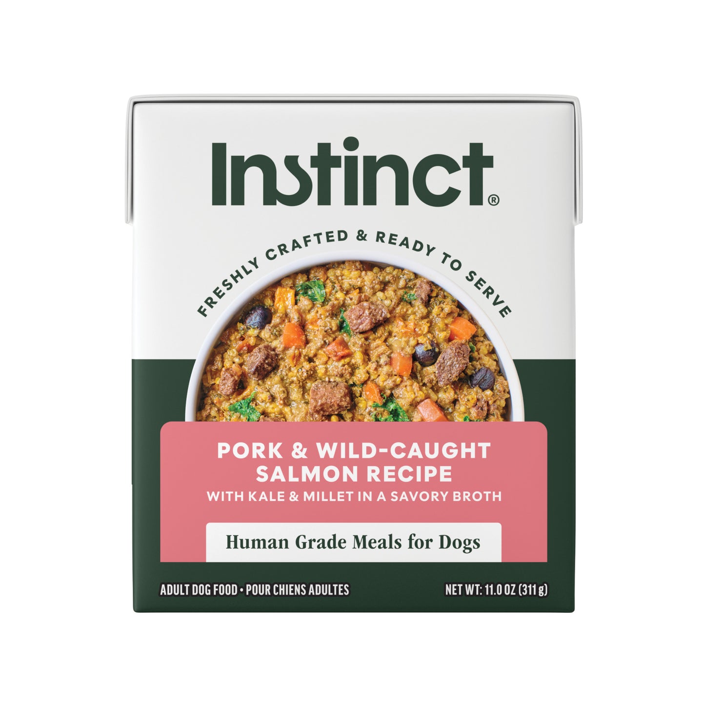 Instinct Freshly Crafted Meals Pork & Wild-caught Salmon Recipe For Adult Dogs