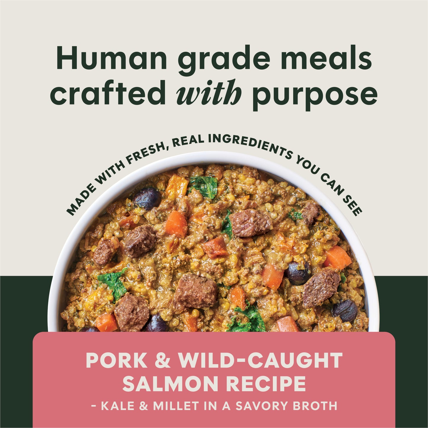 Instinct Freshly Crafted Meals Pork & Wild-caught Salmon Recipe For Adult Dogs
