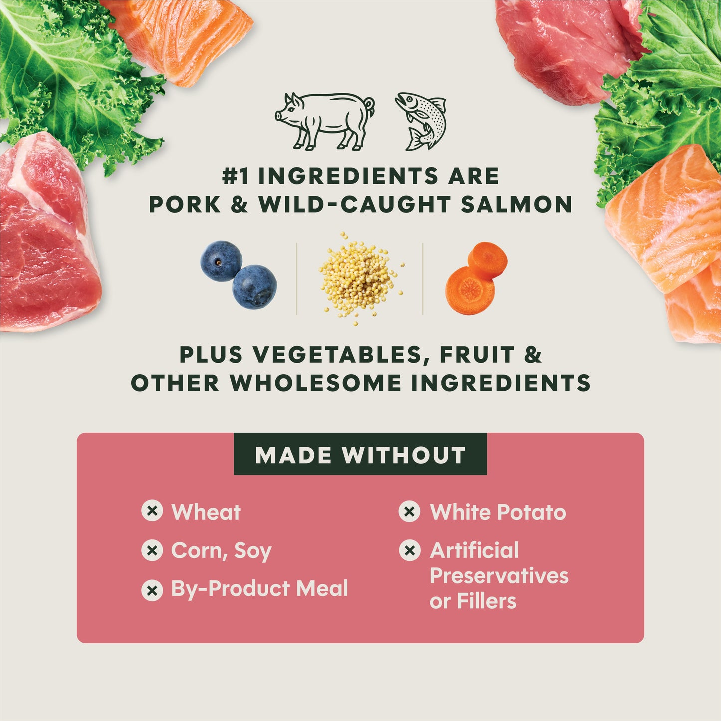 Instinct Freshly Crafted Meals Pork & Wild-caught Salmon Recipe For Adult Dogs