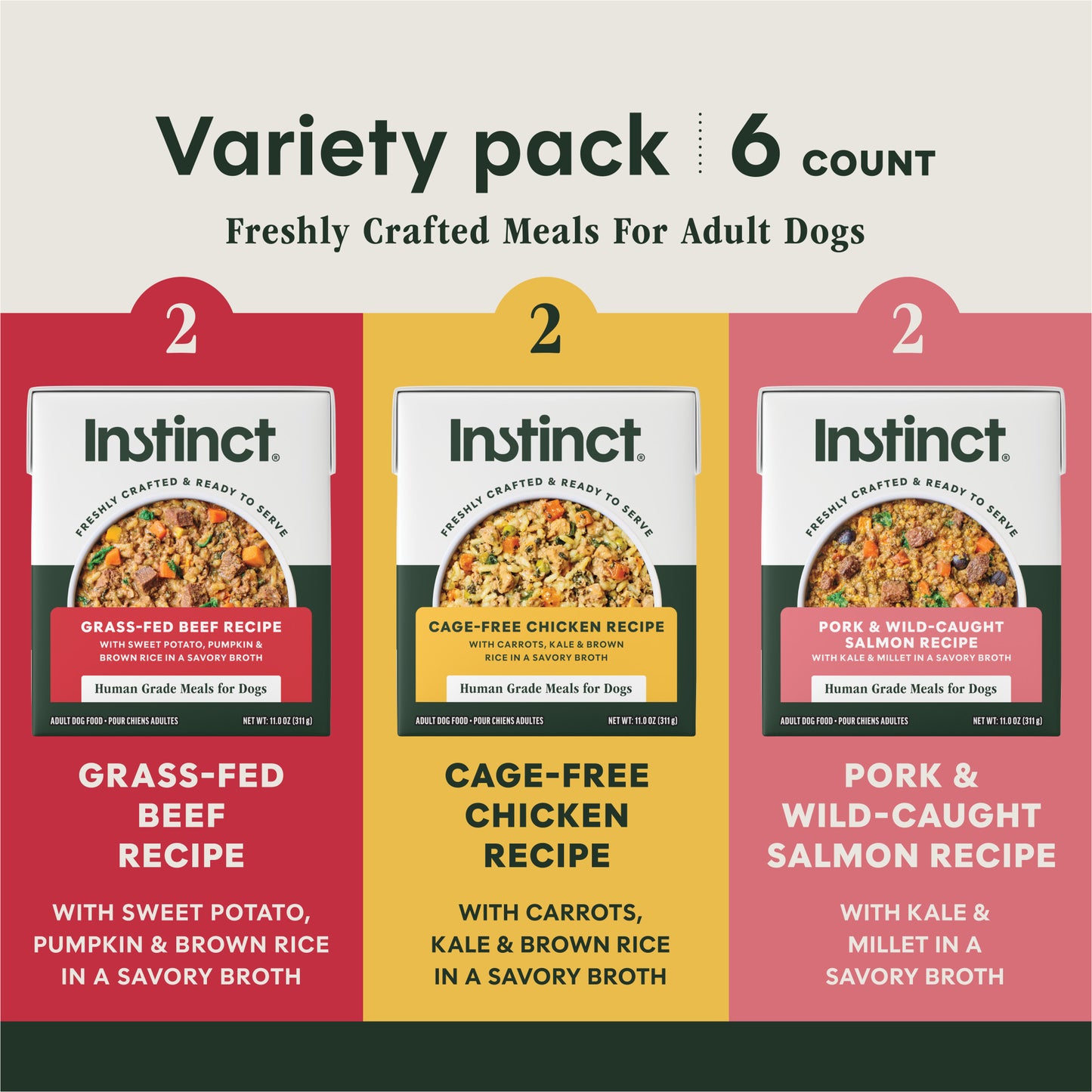 Instinct Freshly Crafted Meals Variety Pack