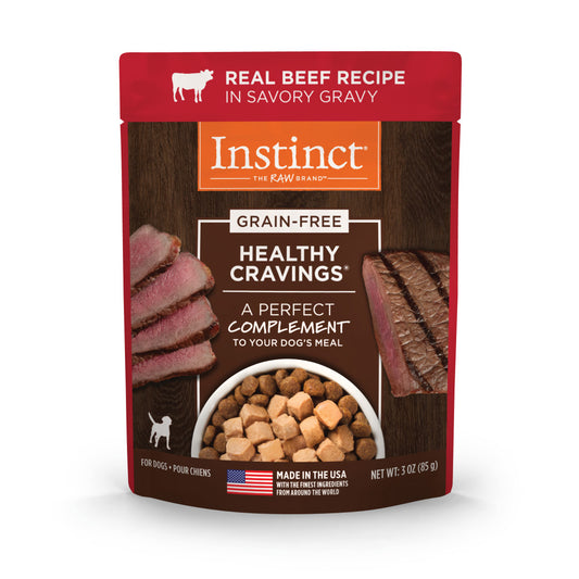 Instinct Healthy Cravings Grain-free Real Beef Recipe Wet Dog Food Topper