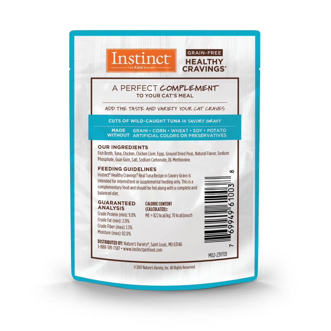 Instinct Healthy Cravings Grain-free Real Tuna Recipe In Savory Gravy Wet Cat Food Topper