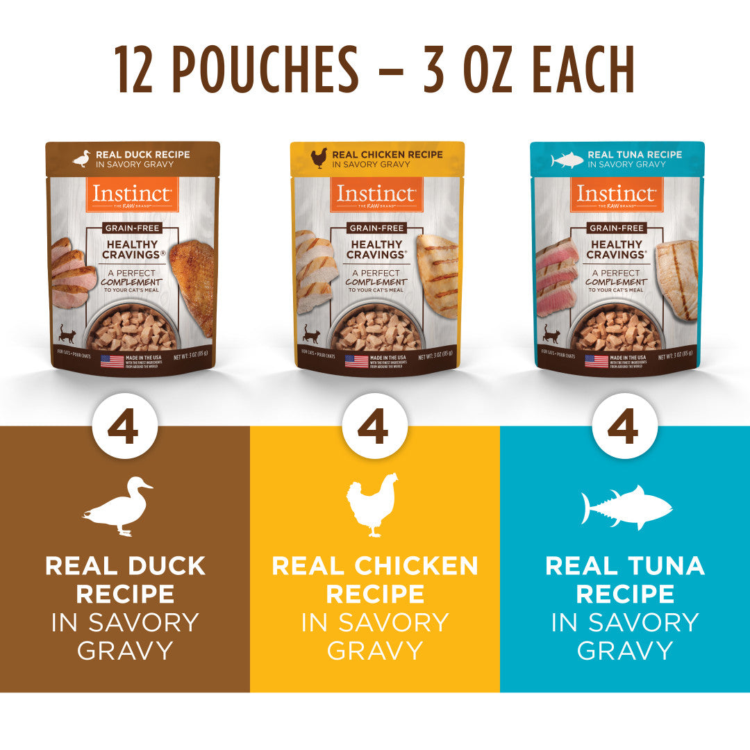 Instinct Healthy Cravings Grain-free Recipe Variety Pack In Savory Gravy Wet Cat Food Topper