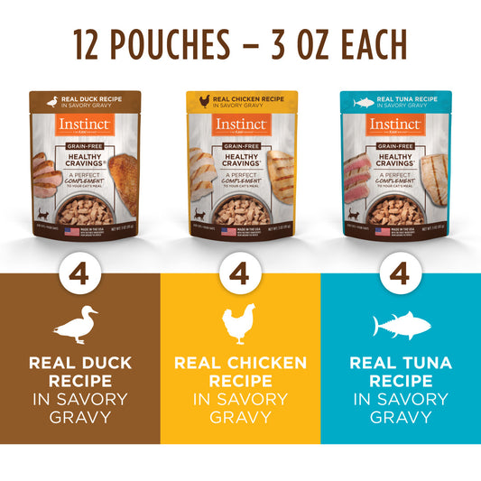 Instinct Healthy Cravings Grain-free Recipe Variety Pack In Savory Gravy Wet Cat Food Topper