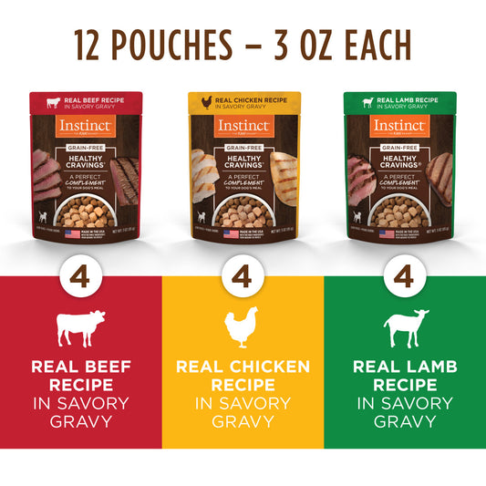 Instinct Healthy Cravings Grain-free Recipe Variety Pack Wet Dog Food Topper