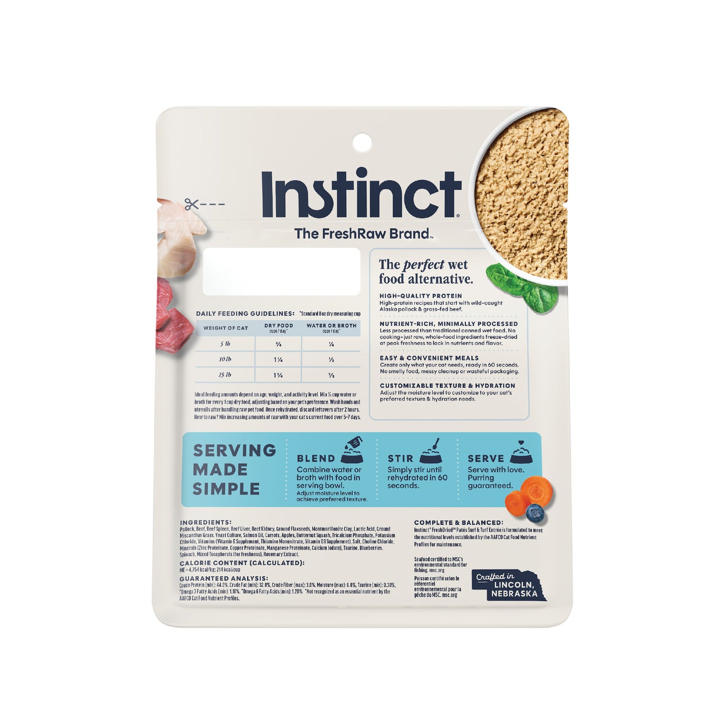 Instinct Freshdried Pates Surf & Turf Entrée Cat Food